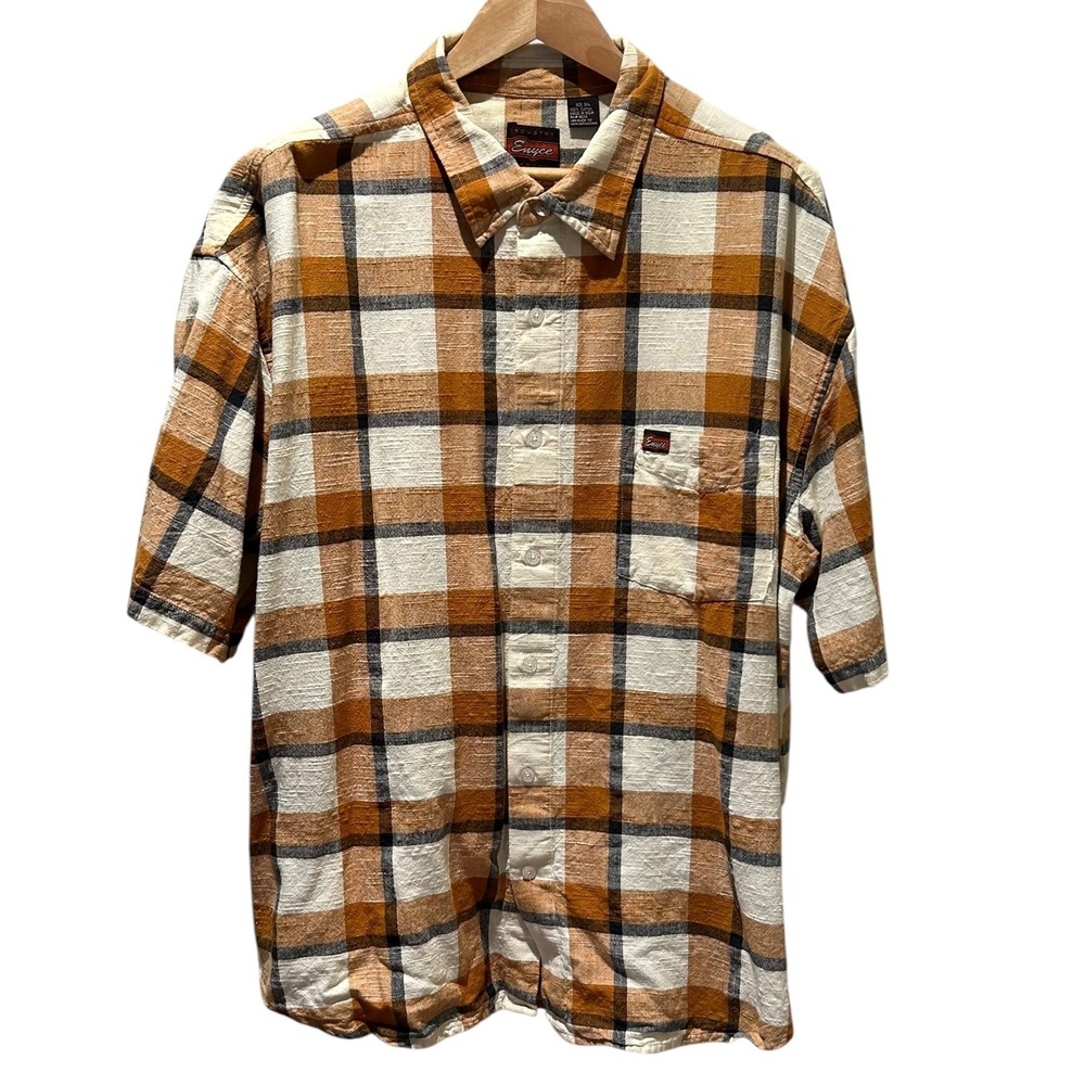 Vintage‎ Enyce Plaid Shirt Mens 3XL Cotton Button Up Y2K Skater Hip Hop Street